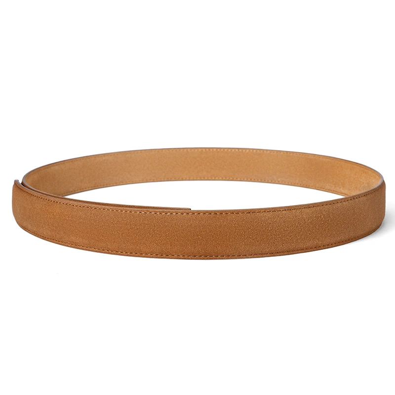 3,5 cm Unisex-Gürtel, Wildleder-Design, beliebter Stil, Designer-Gürtel, weiches Leder, geeignet für automatische Schnallen – Detail 2