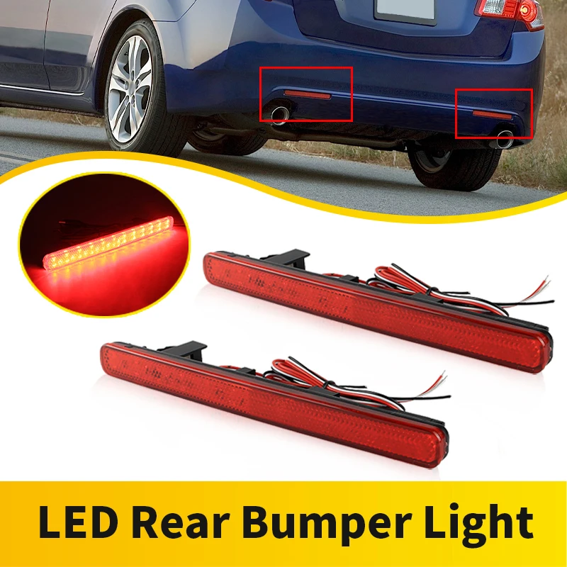

2PCS For American Version Acura TSX 2009-2014 European Accord 4-door 2008-2015 LED Tail Light Rear Bumper Stop Brake Light 12V