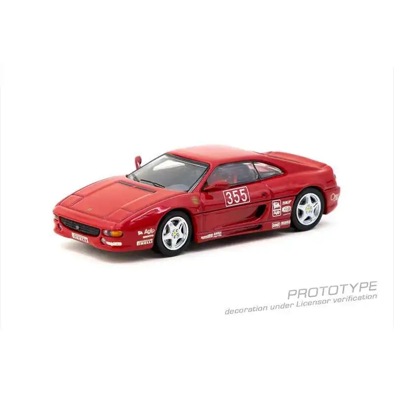 1:64 Tarmac Works Ferrari F355 presentación de desafío Diecast colección de modelos de coches juguete en miniatura