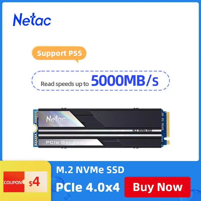 New Netac NVMe SSD 500GB 1TB 2TB SSD M2 PCIe 4.0 x4 NVMe M.2 SSD Disk Hard Drive Internal Solid State Drives for ps5 pc