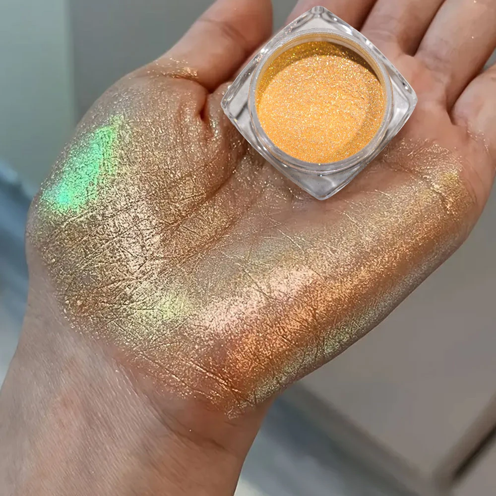 1 صندوق الحرباء النيون مسمار الفن بريق مسحوق Net0.5g أورورا الاستقطاب الميكا الصباغ الغبار ل ماكياج الشفاه عينيه مانيكير الطلاء