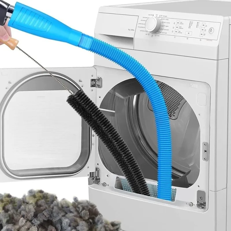 NEWA61I For Deep Duct Cleaning& Fire Prevention Dryer Vent Cleaner Kit Vacuum Attachment Lint Removal Brush Home Safety Tool