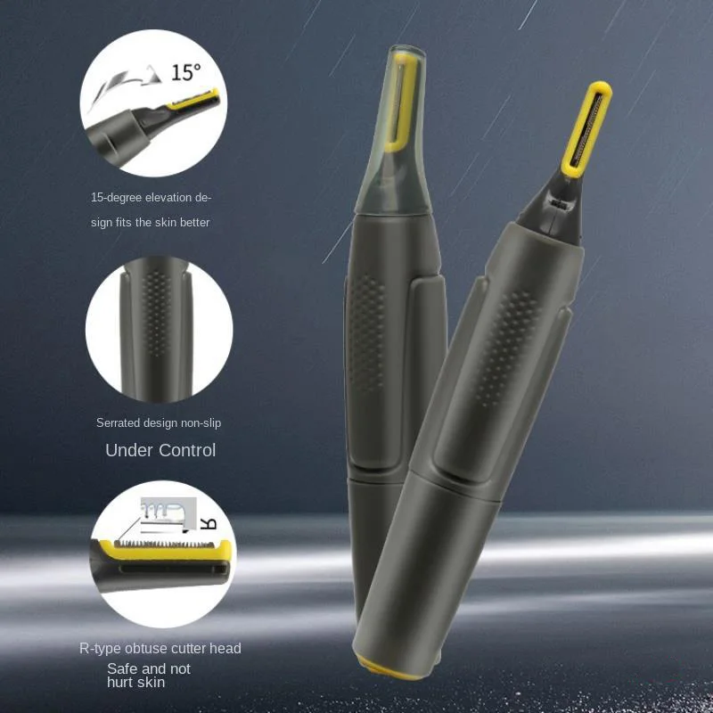 Men Beard Trimmer Portable Electric Eyebrow Trimmer Razor Ultra Thin Precision Trimmer Ear And Nose Hair Trimmer