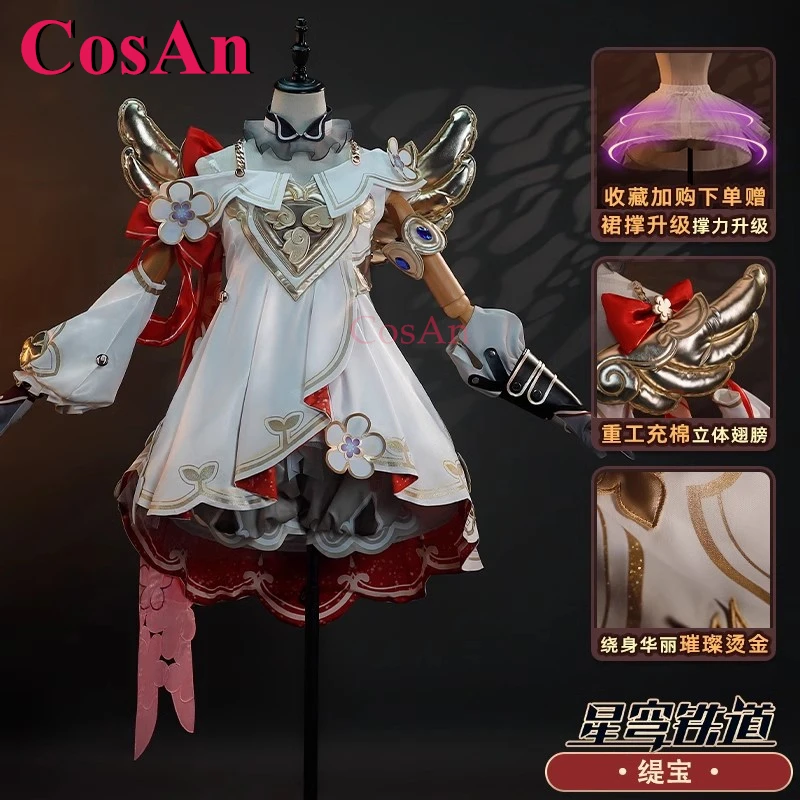 Kostium Cosplay CosAn Game Honkai: Star Rail Tribbie Eleganckie, Słodkie Mundurki Sukienki Damskie na Halloween Imprezę Przebranie S-XL