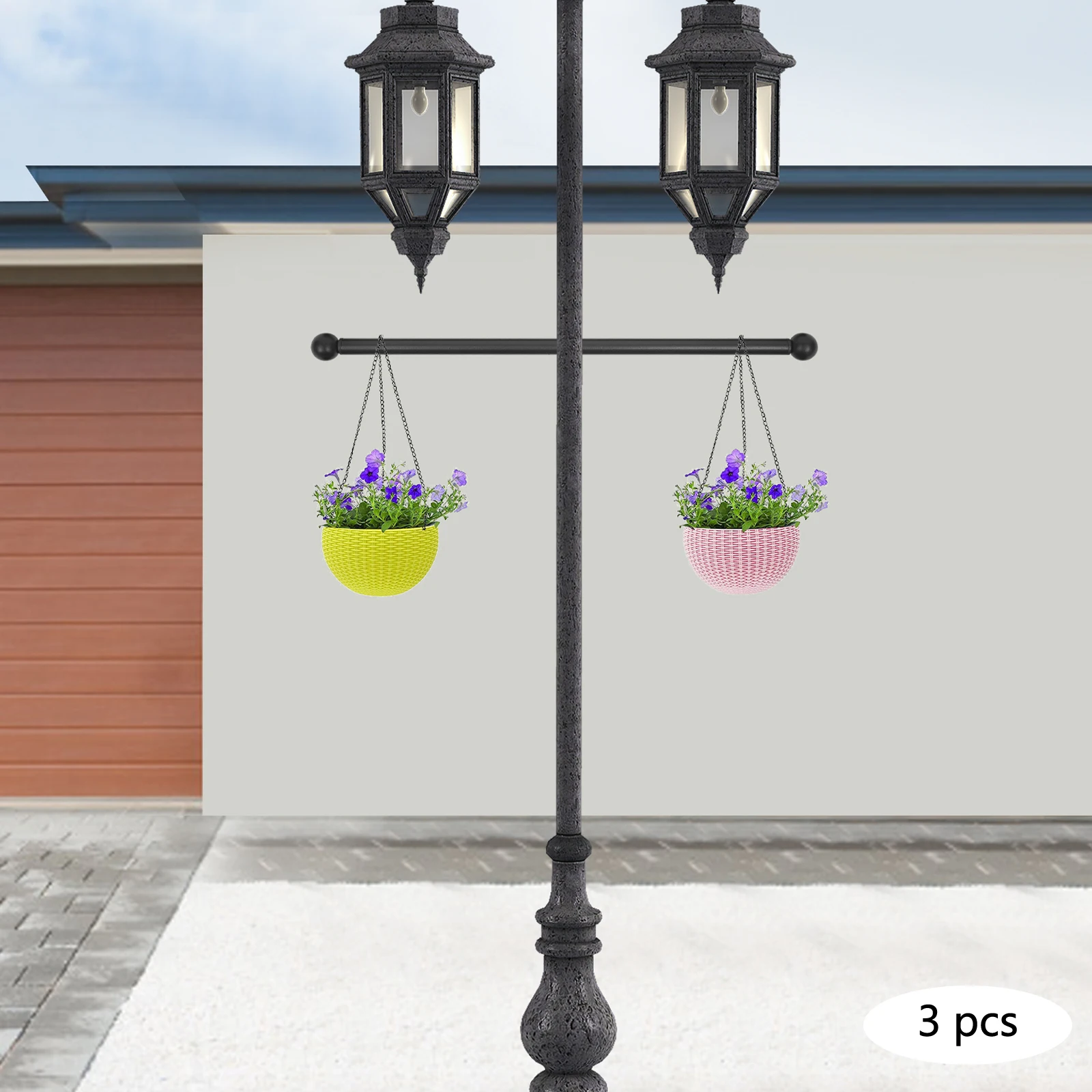 

3pcs Cross Arm Ladder Rest for Outdoor Lamp Posts and Poles, Lamp Post Cross Arm, Cross Arm Replacement for Outdoor Lamp Posts