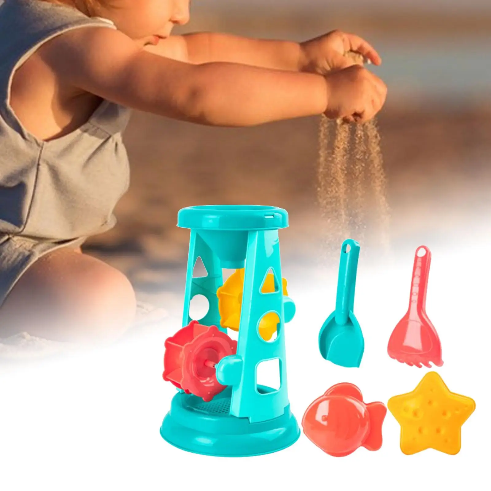 5x verão praia brinquedos roda de água praia crianças playset jogo ao ar livre indoor para