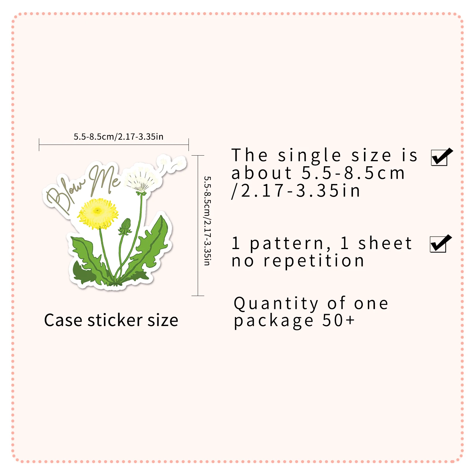 50pc Dandelion series Cartoon Cute Graffiti Stickers Suitcase Laptop Guitar Skateboard Personalized Decoration Stickers