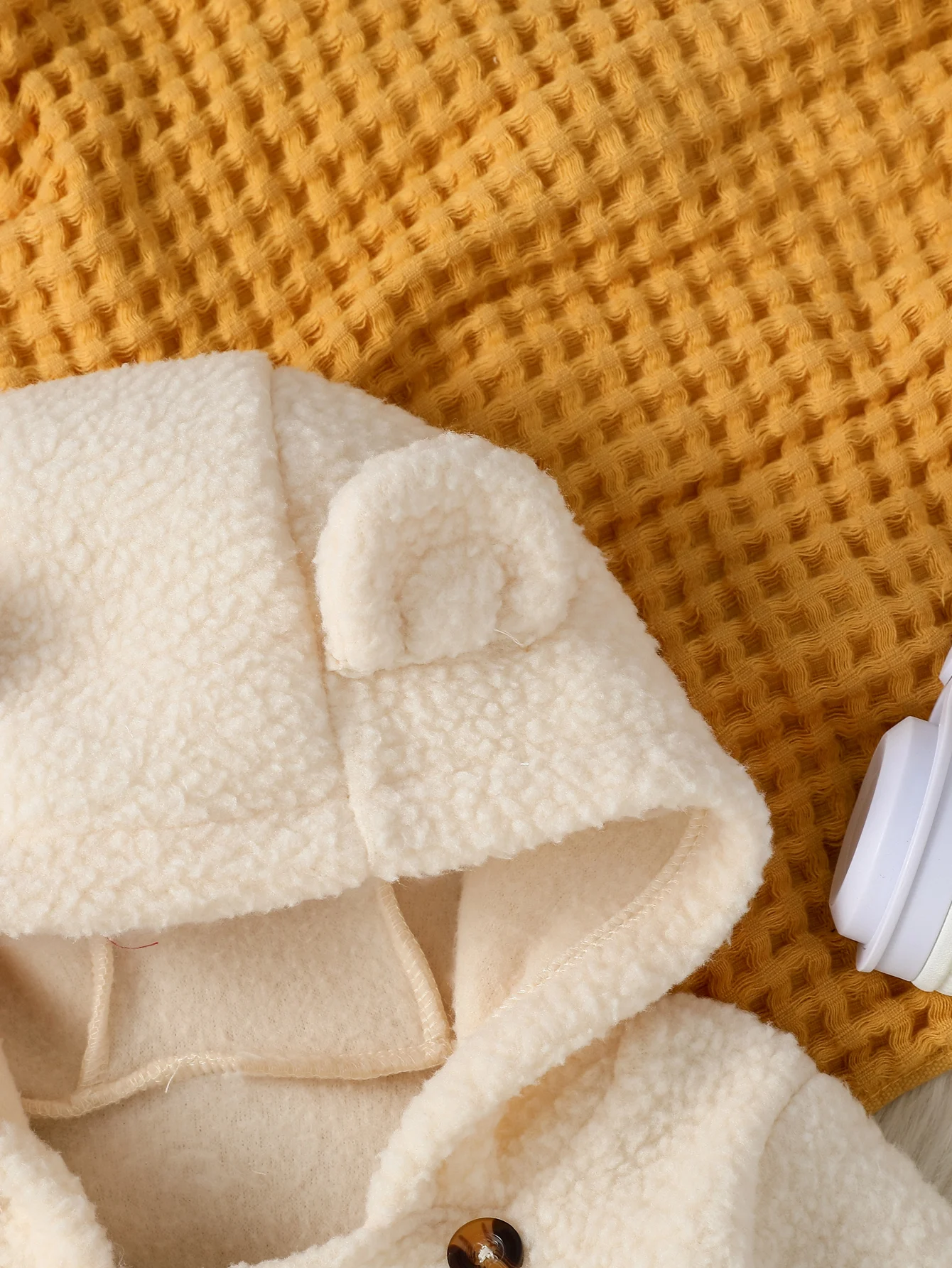 قطع جميلة الوليد طفلة الصبي الصوف بذلة الخريف الشتاء بلون طويل الأكمام كامل طول مقنعين الدافئة رومبير ل 3M-24M