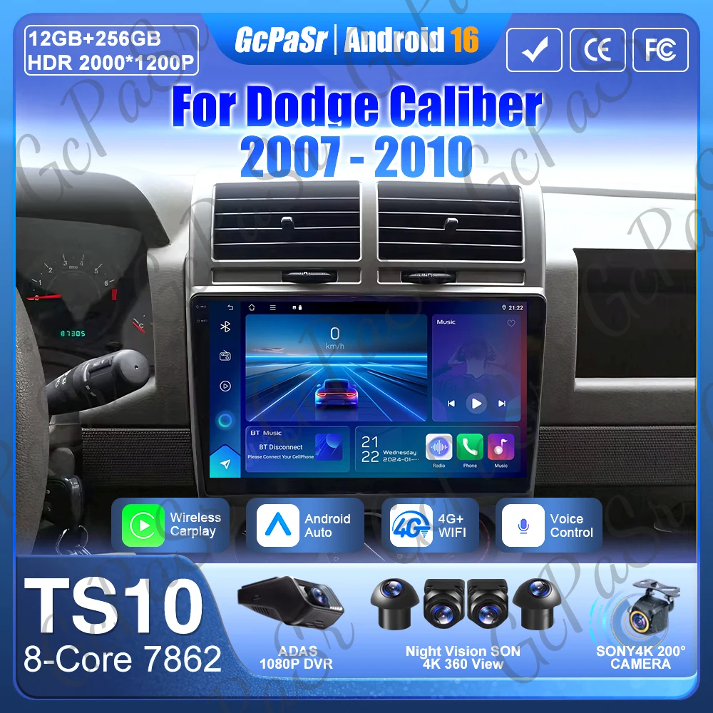 

Car Video Player For Dodge Caliber 2007 - 2010 Car Radio Android Auto Multimedia Player Monitor DVD Automotive Multimedia 2k BT