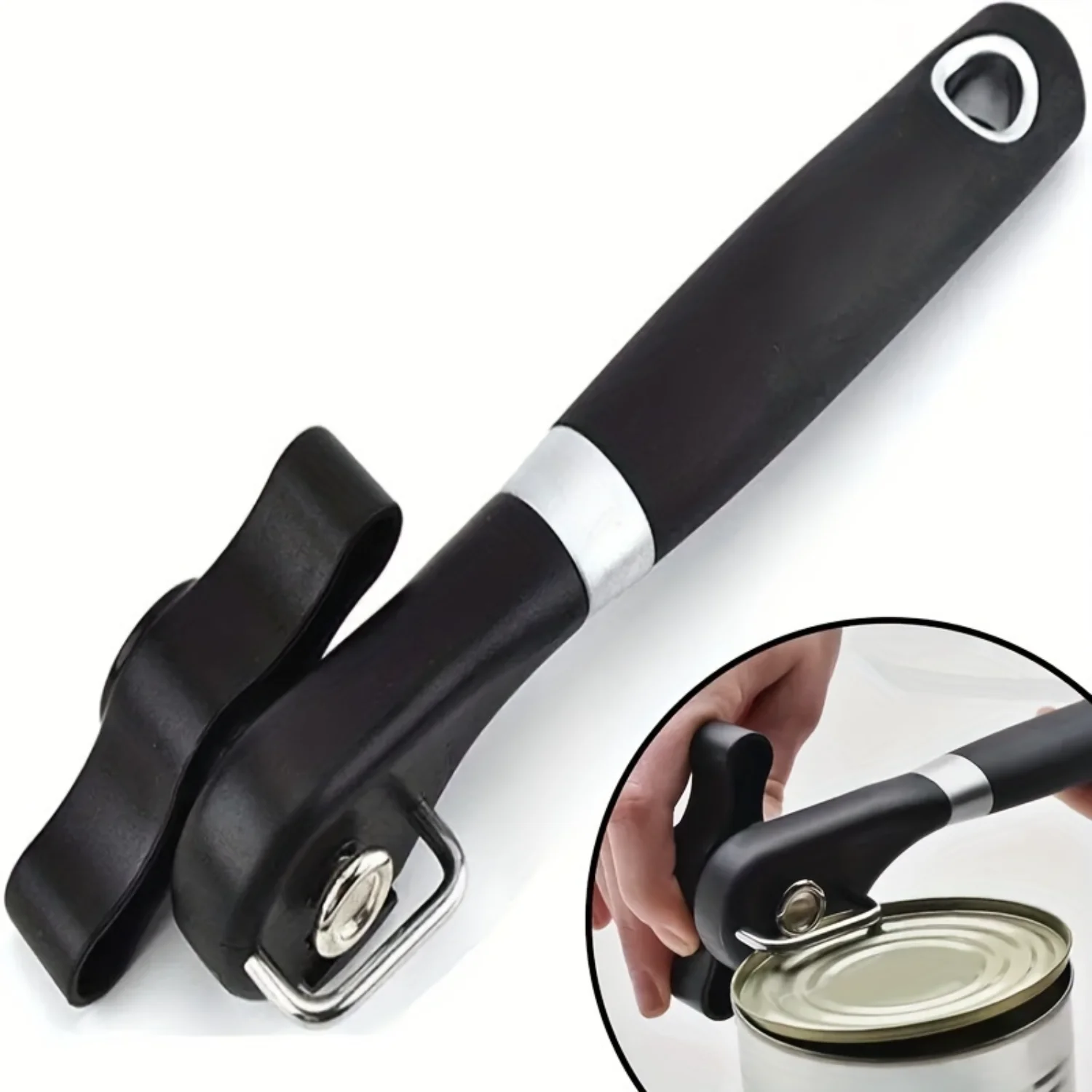 Multi- Metal Can Opener - Adjustable Manual Jar Lid Opener, Sturdy Kitchen Tool for Cans, Easy Grip Handle,  and Restaurant Use,