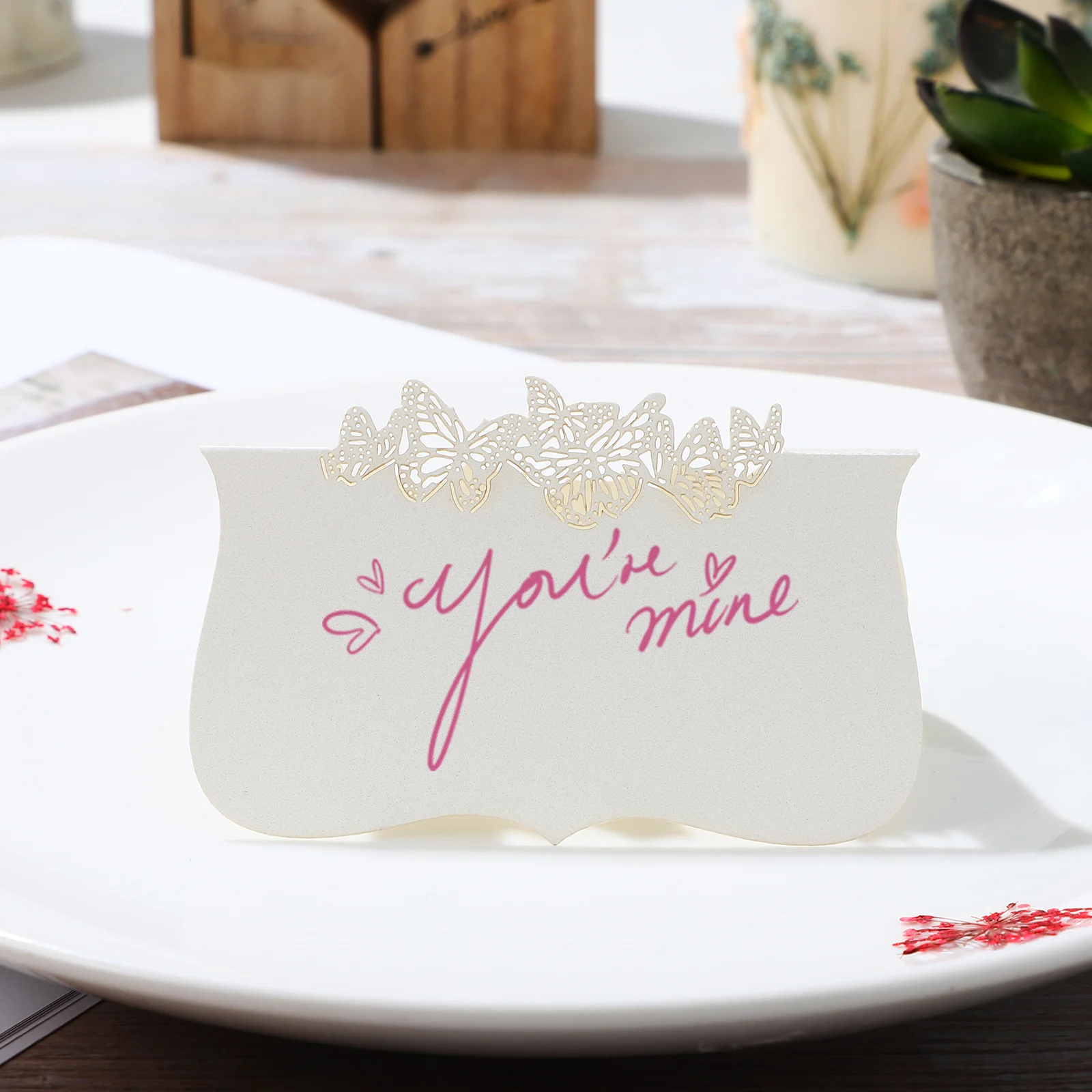 

50 pcs Seat Card Dinner Place Cards Table Name Paper Placecards for Wedding Tent Practical Lightweight
