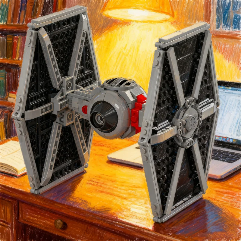 

488pcs MOC Imperial TIE Fighter Iden Versio Star Battle Model Building Blocks Architecture Toys Idea Festival Gift Brick