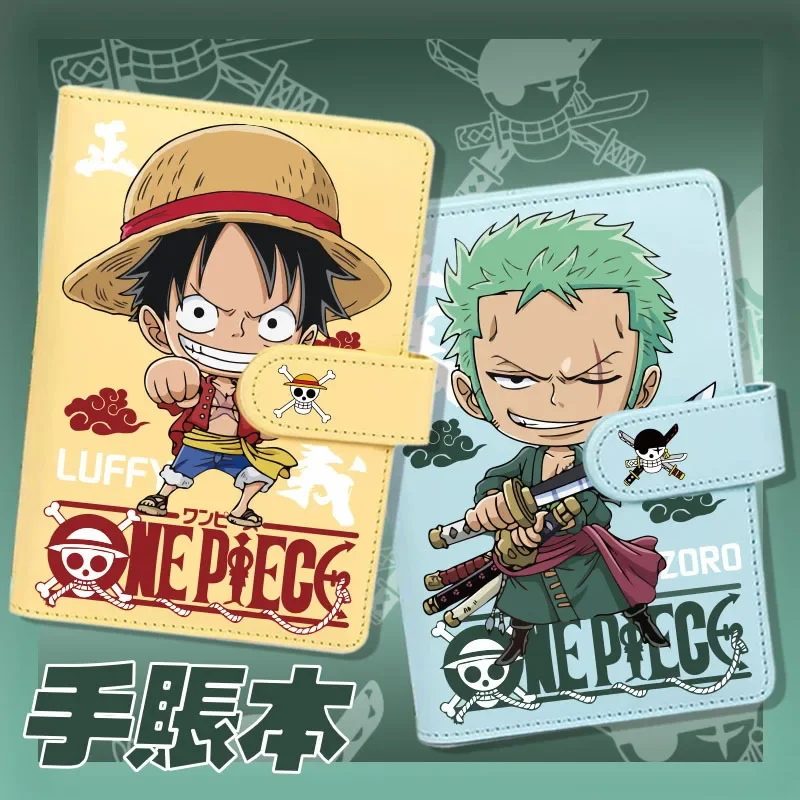 Anime One Piece Monkey D. Luffy Ledger Cute Q Version Roronoa Zoro Nautical Notebook Binder with Replaceable Inner Core gifts