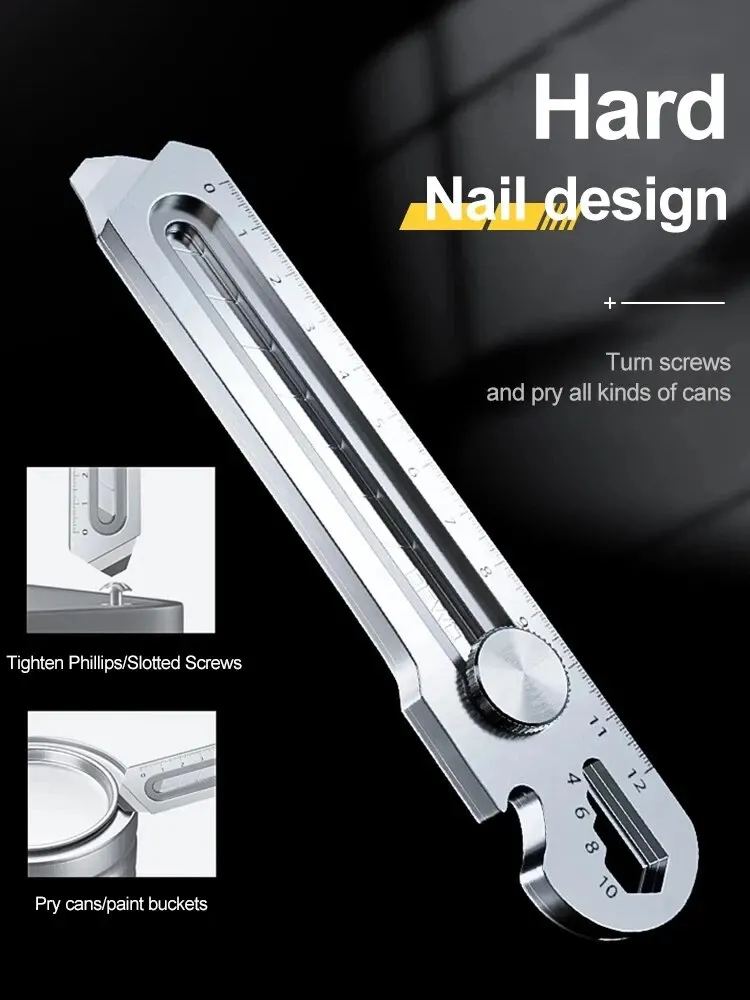 New Stainless Steel Utility Knife Steel Wallpaper Knife Holder Durable Sturdy Fast Cutting Manual Lock For Comfortable Grip image 6
