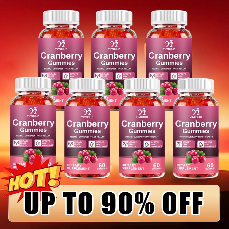 

Vegan Cranberry Gummies, Women Urinary Tract Health & Immune Support -Cranberry Supplements for Women - 60 Count
