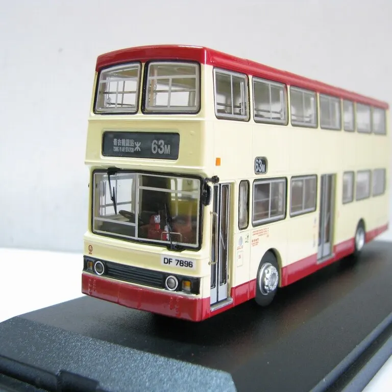 

Модель автобуса Hong Kong KMB Double Decker BENZ O305 63M из сплава, масштаб 1:76