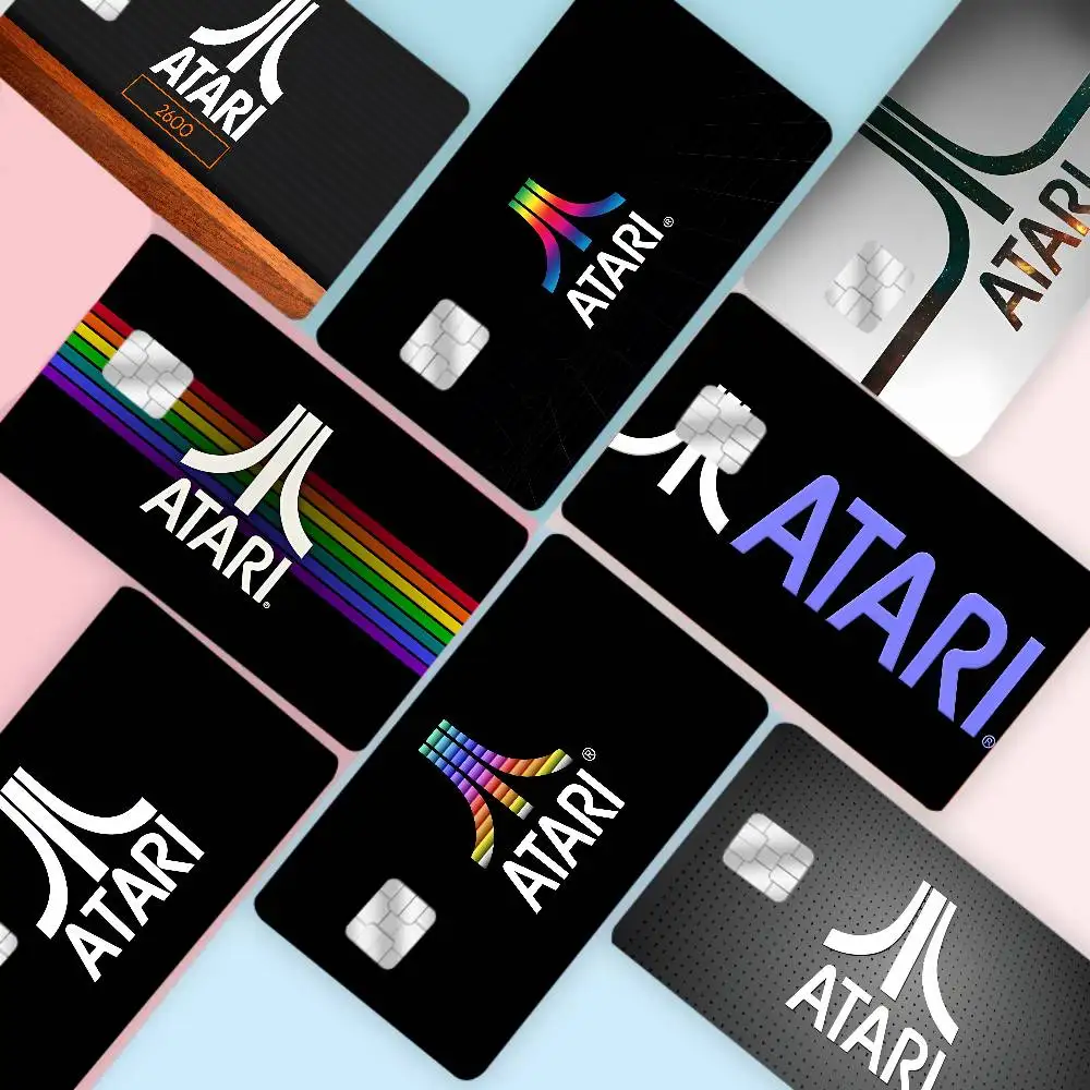 A-AtariS Game Logo 2024 Anime Cartoon Skin Stickers Film Tape Case For Big Credit Debit Card Front Side