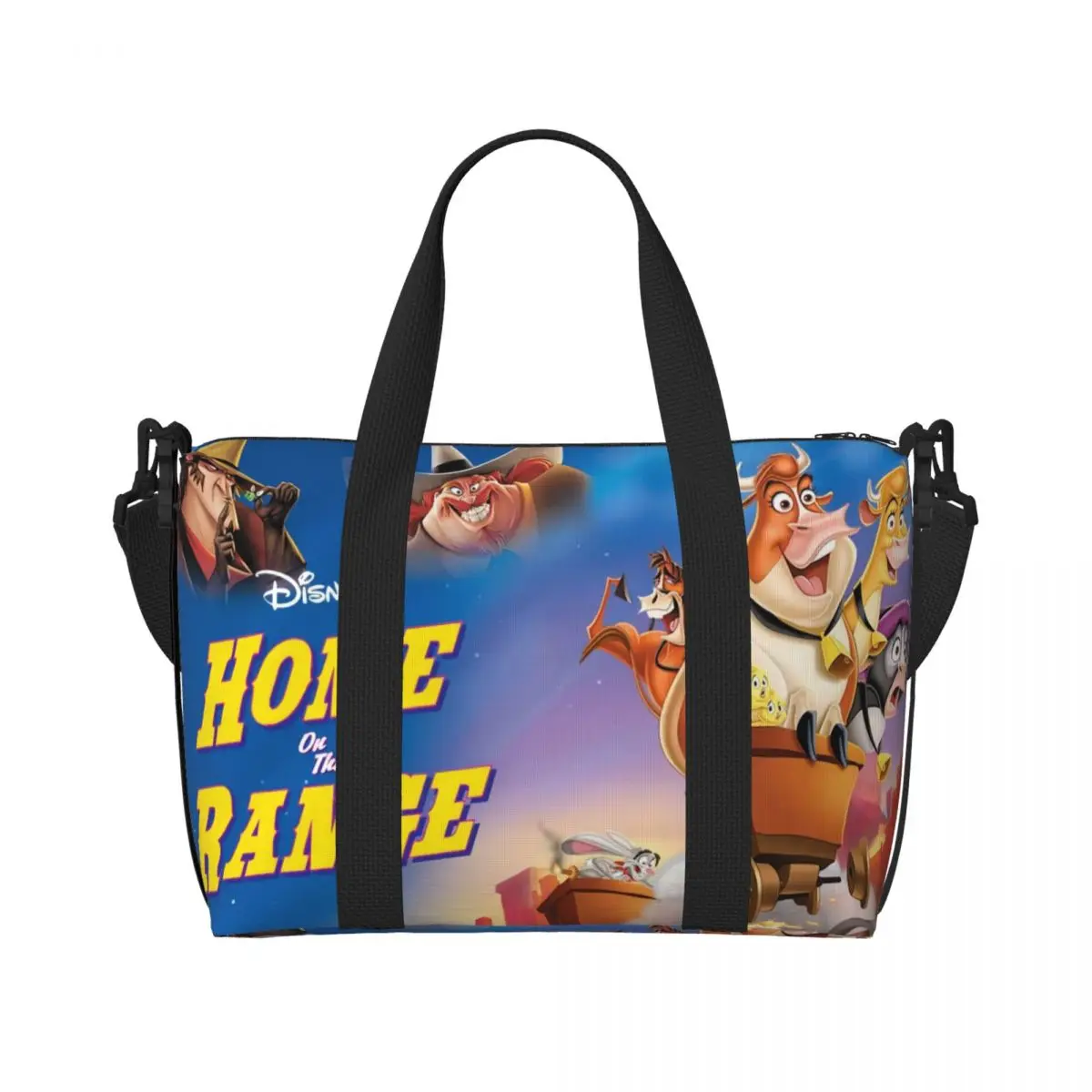 

Custom Anime Classic Home On The Range Tote Bag Women Large Capacity Cartoon Beach Gym Travel Bags