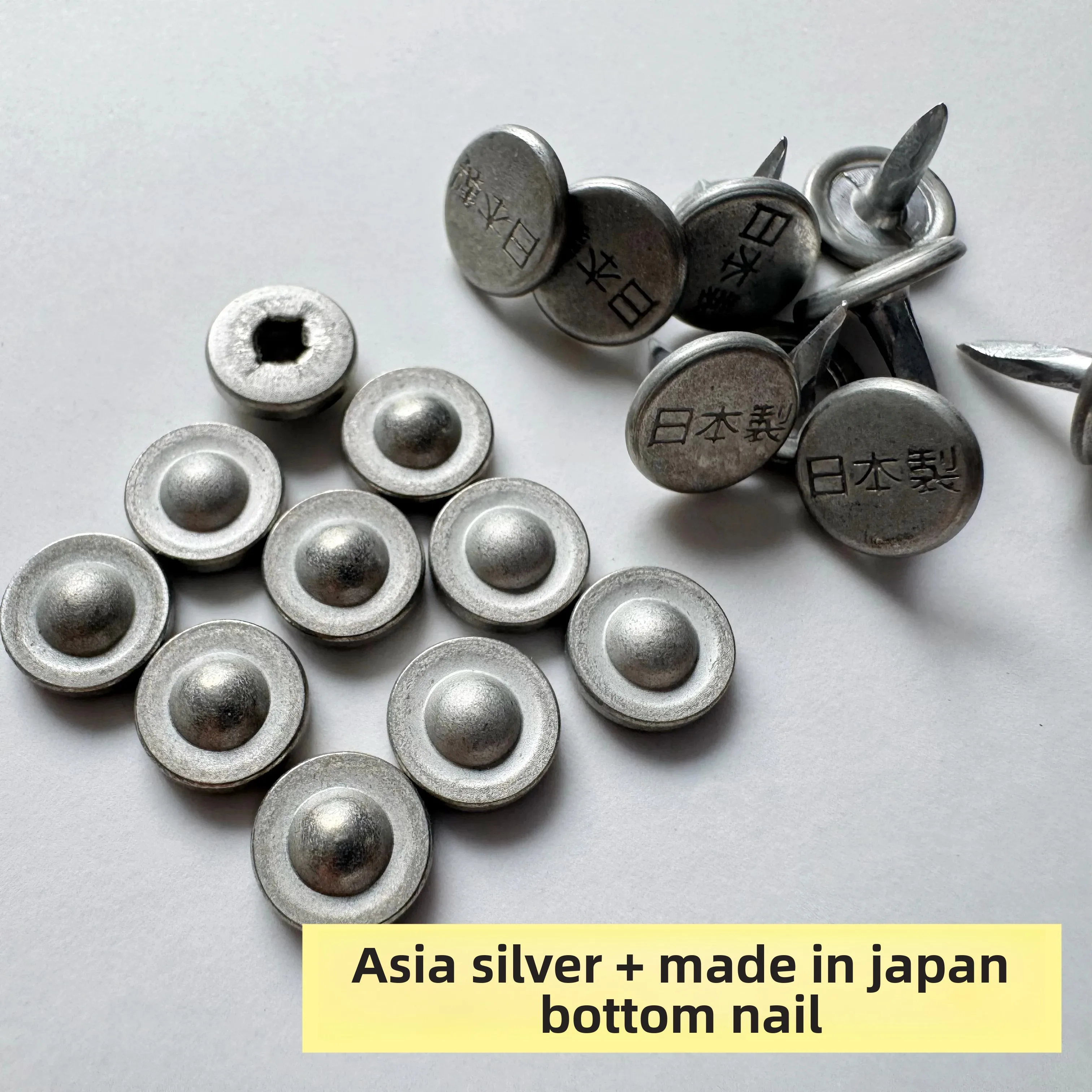 

Japanese YKK Flying Saucer Rivets Japanese Bottom Nails, Big Head Banging Nails, Straw Hat Nails