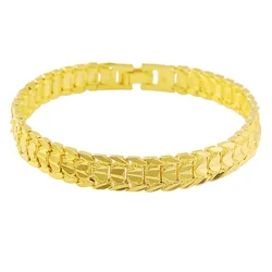 Korean Electroplated 24k Heart-Shaped Watch Strap Bracelet 10MM 8 Inches