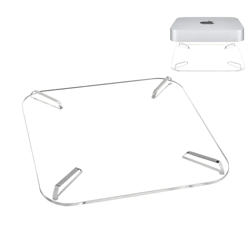 Acrylic Bracket Transparent Desktop Stand Anti-Slip Holder  for Mac Mini 2023/2024 M4, Desktop storage bracket