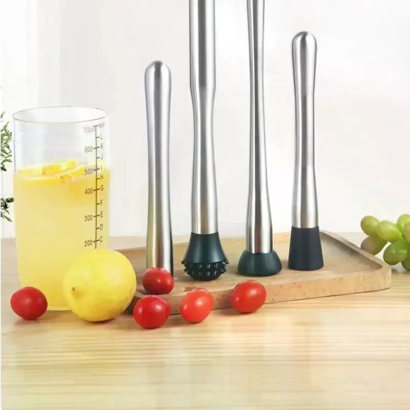 Stainless Steel Cocktail Muddler Shaker With Crushing Hammer DIY Drink Fruit Muddler Crushed Ice Barware Tool