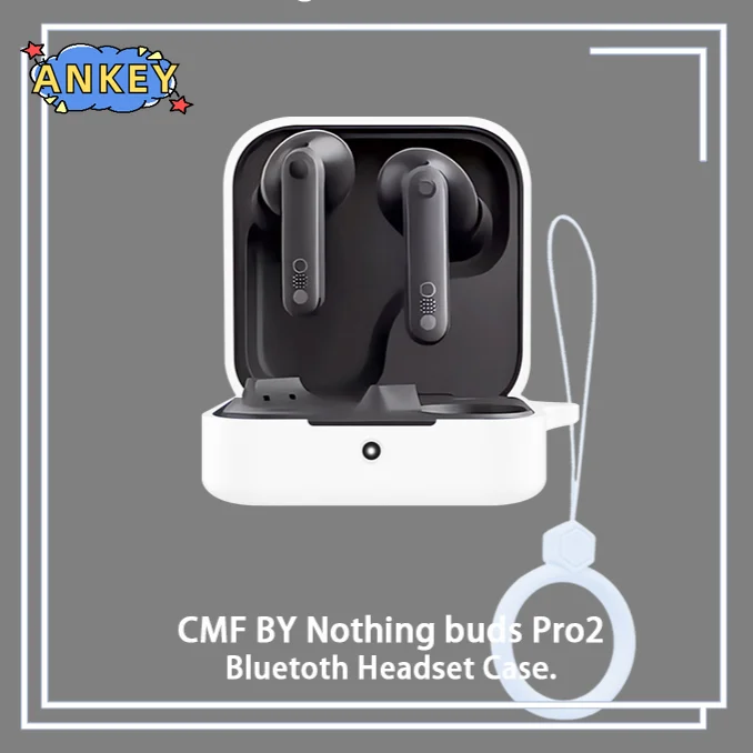 Soft Silicone Bluetooth Earbuds Capa Protetora, Case para CMF, Tudo Buds Pro2, Anti-Fall, Caso Fone de Ouvido Sem Fio