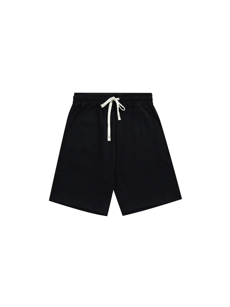 Sycpman 260 Gram Effen Kleur Twill Dubbelzijdige Katoenen Shorts Voor Mannen En Vrouwen Paar Losse Casual Veelzijdige Vijfde Broek