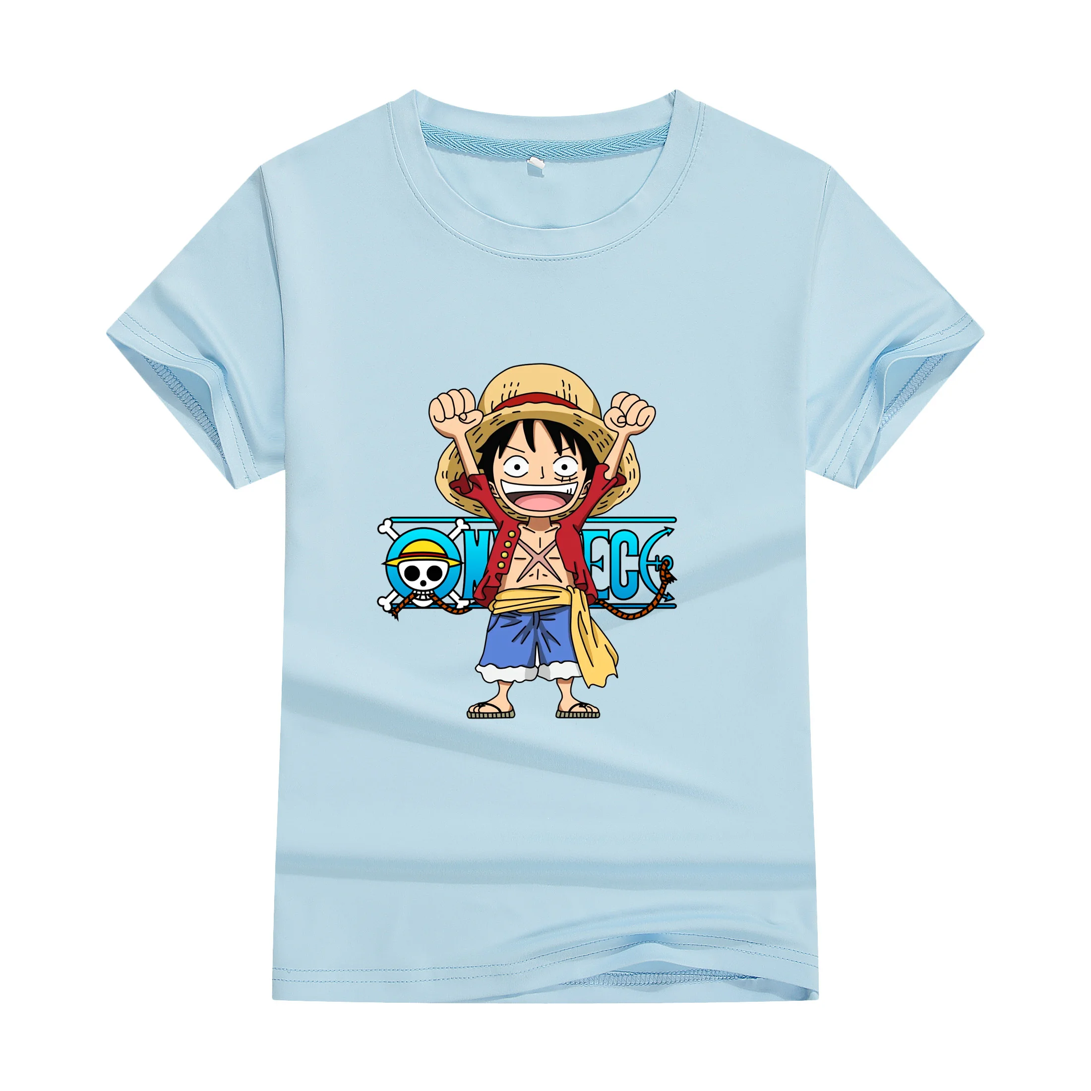 2024 regalo caldo bambini rufy bambini Y2k vestiti bambini t-shirt abbigliamento di alta qualità camicie un pezzo Anime manica corta nuovo