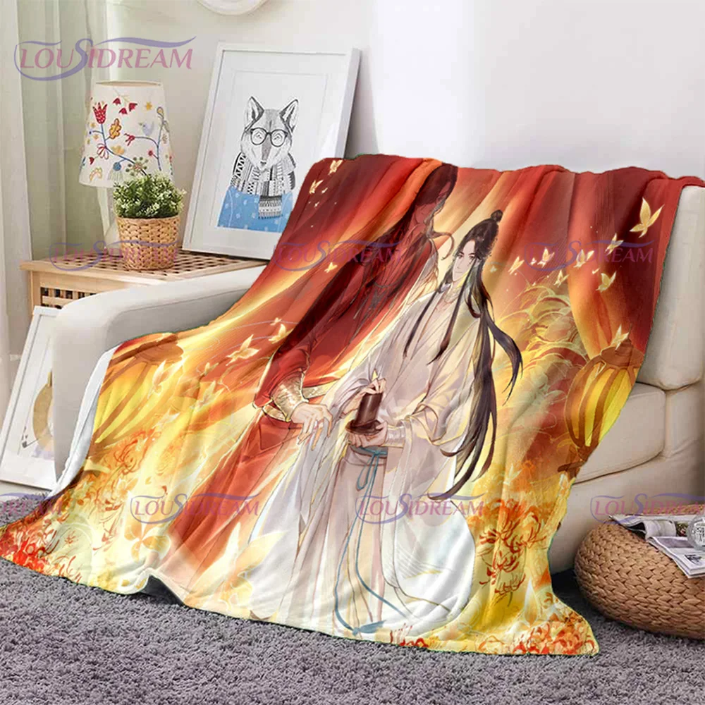 

Tian Guan Ci Fu Anime Printed Blankets Heaven Official's Blessing BL Popular Warm Throw Blankets for Bedding Lounge Fans Gift