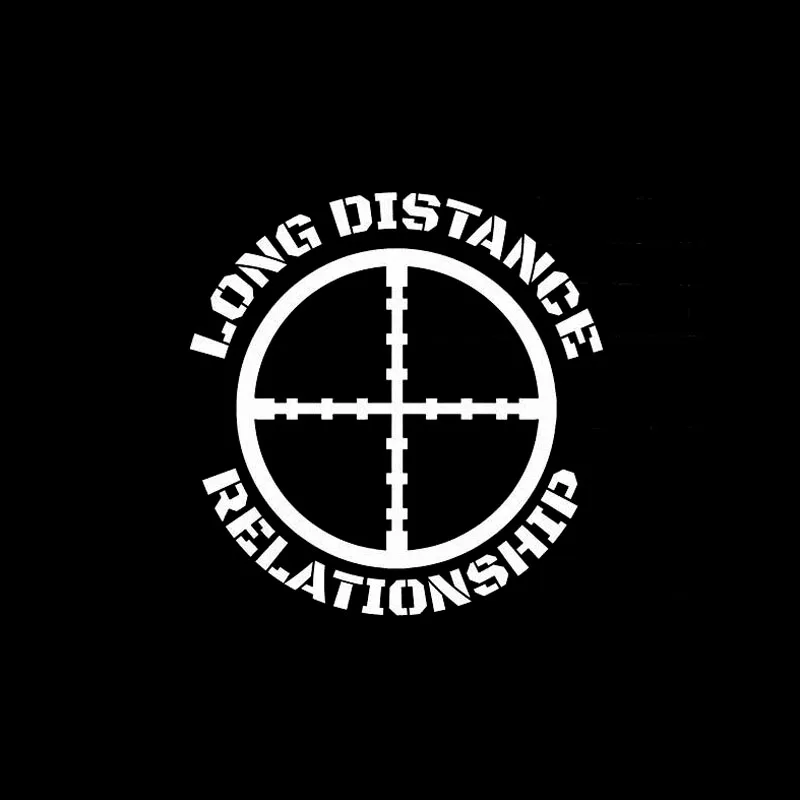 Long Distance Relationship USMC Army Sniper SEAL Reconnaissance Sticker PVC Waterproof Decal Color/White/Red/Laser/Silver