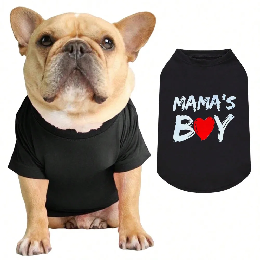 Haustier-T-Shirt mit 1-Buchstaben-Muster, bequeme Alltags-Sportbekleidung für Katzen und Hunde, geeignet für Spaziergänge, Freizeit im Innenbereich und Urlaub