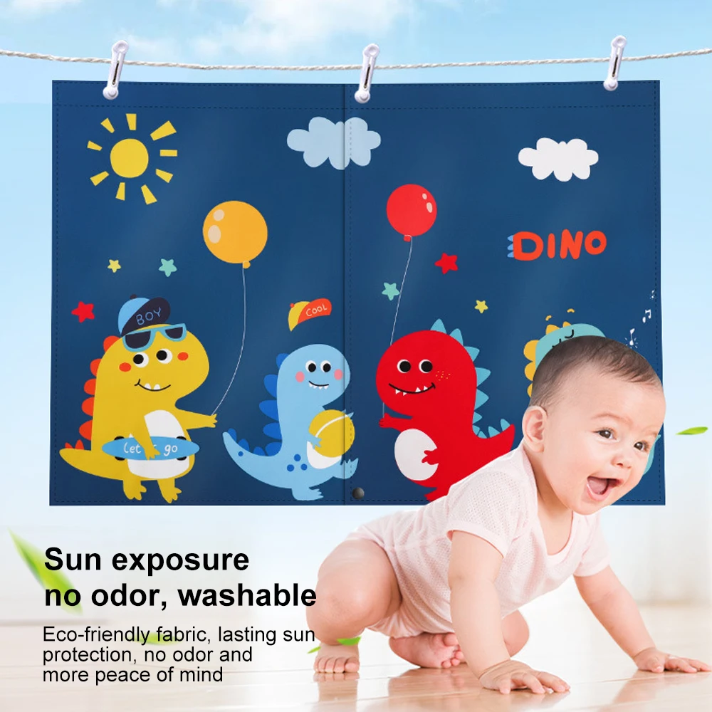 Neue 2-lagige teleskopische magnetische Autofenster-Sonnenabdeckung, Moskitonetz, Sonnenschutz, UV-Schutz, Block-Netzvorhang für Kinder und Babys – Detail 9