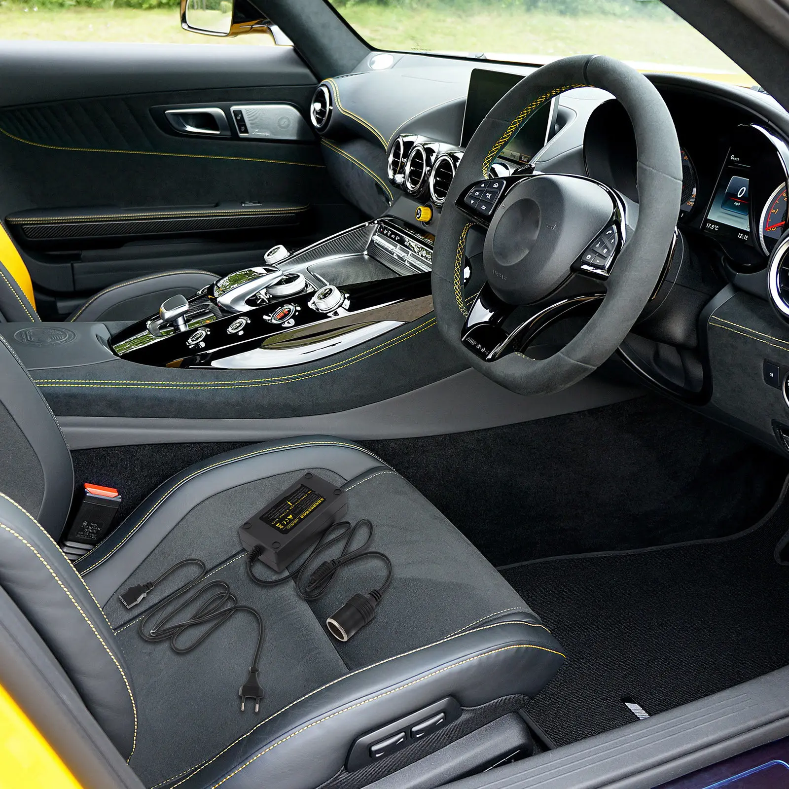 

Автомобильный преобразователь напряжения, 1 шт., практичный, компактный дизайн, простое управление, 220В/12В, автомобильный адаптер питания, оборудование