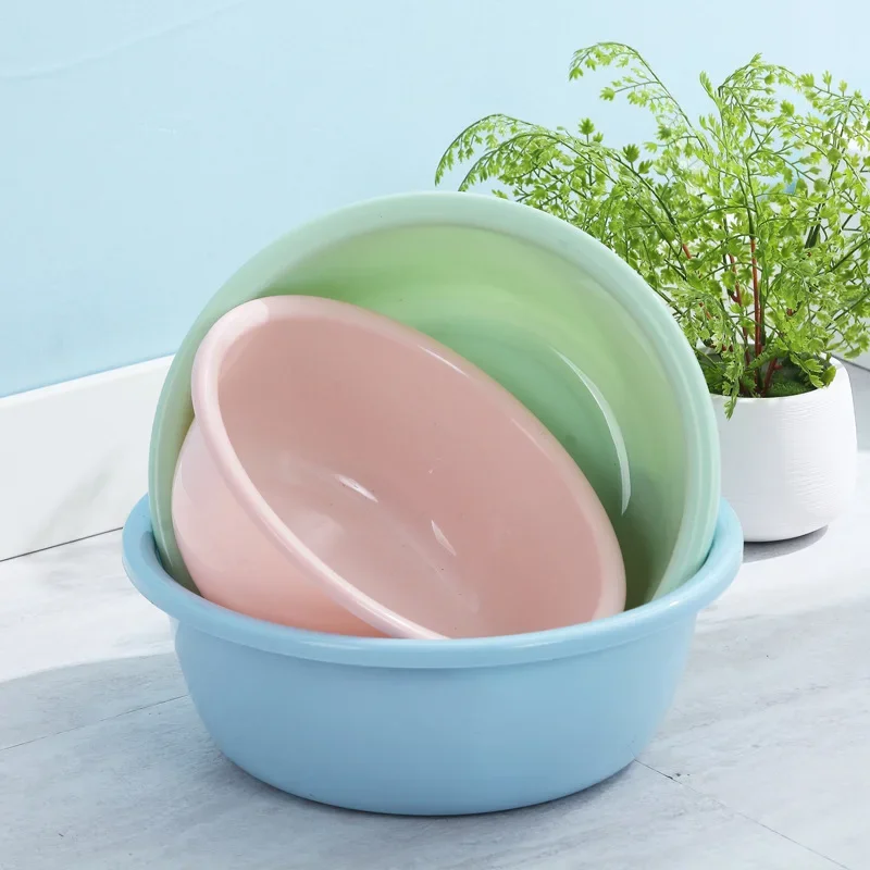 Thickened Plastic Washing Face Basin Home Use Large Medium Small Size Washing Clothes Basin Student Dormitory Washing Feet Basin