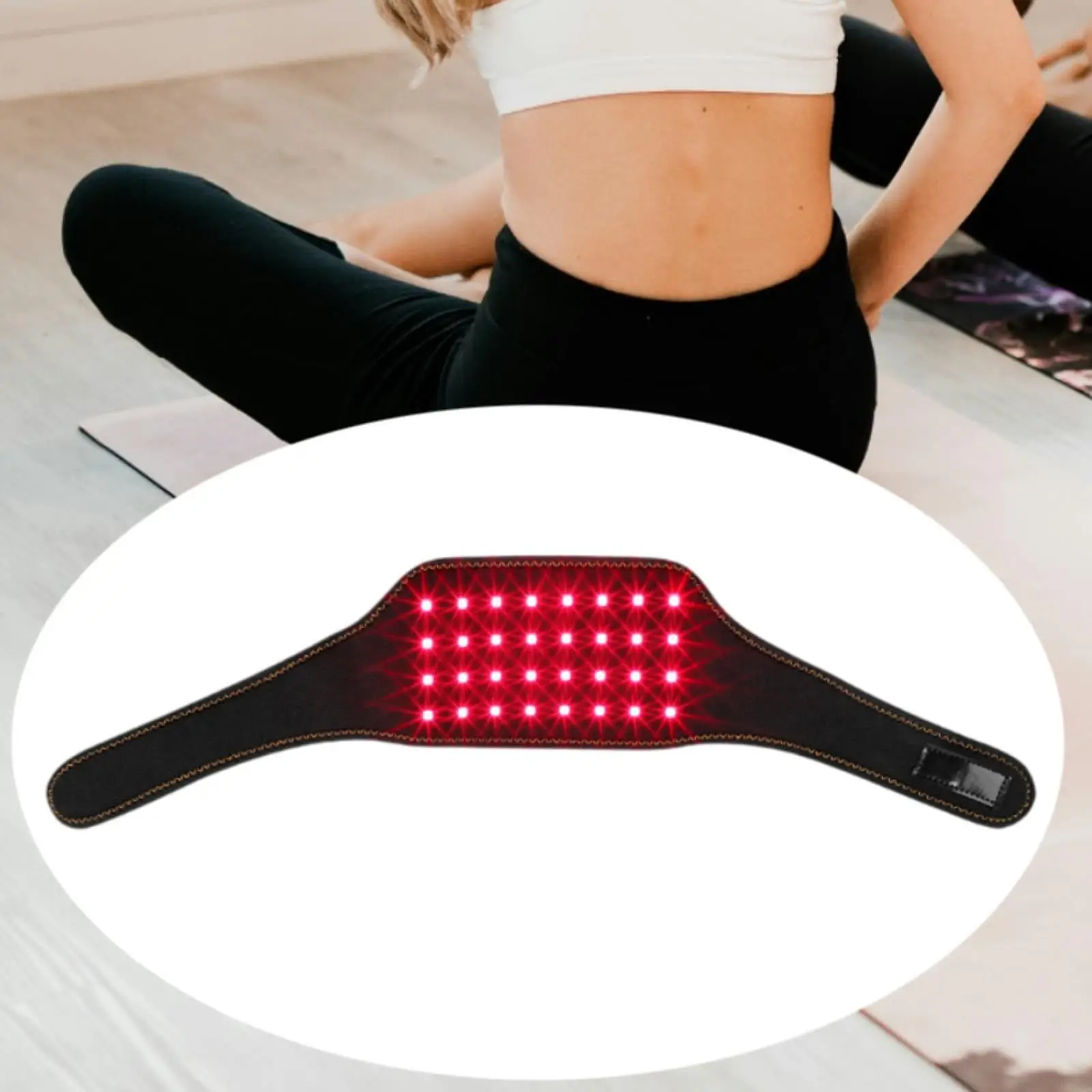 Electric Heating Waist Massage Belt Red Light Therapy Waist Waist Support Pad Infrared Therapy Wrap for Men Dad Birthday Gifts