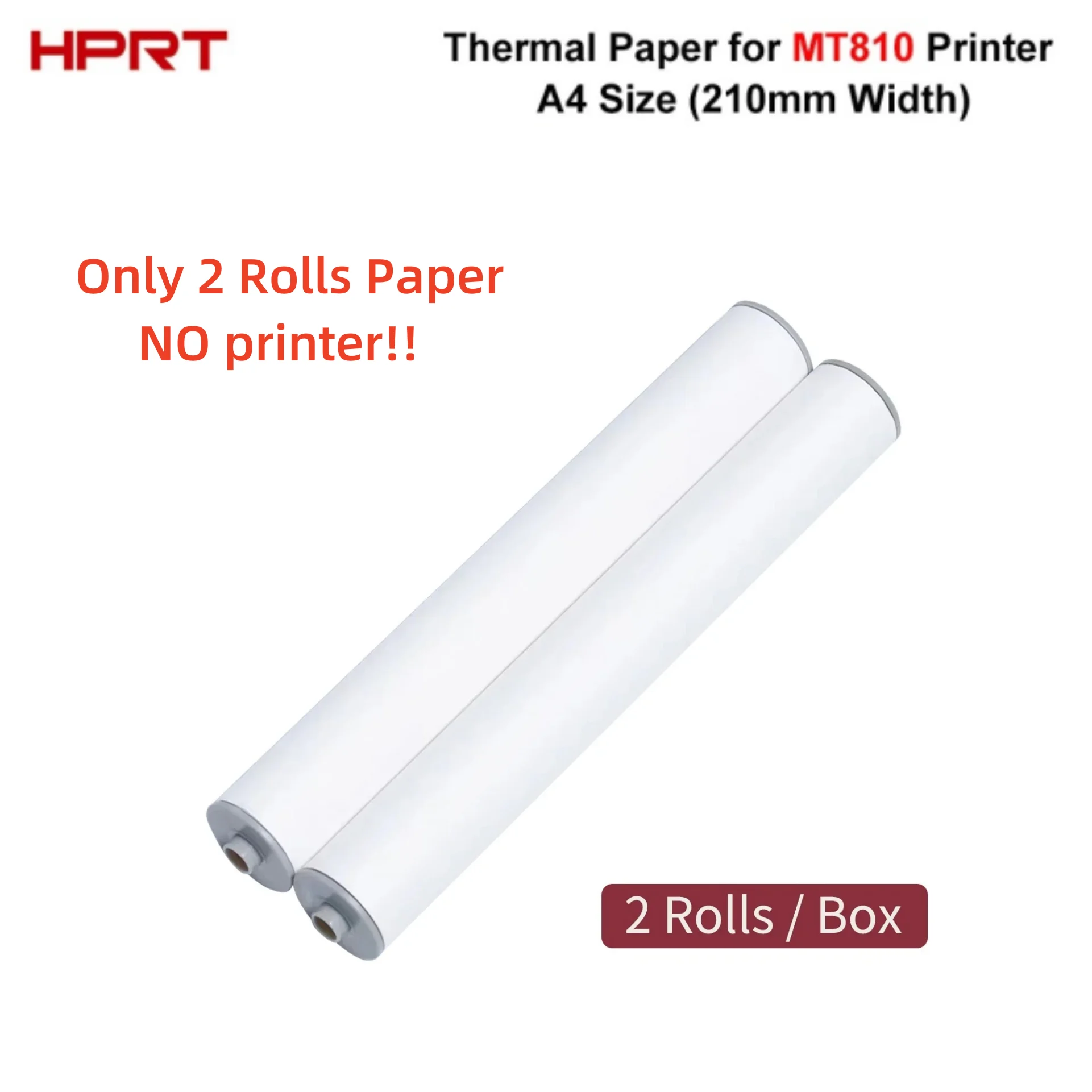 HPRT-papel térmico A4 para impresora portátil MT810, sin BPA, 10 imágenes, de larga duración, perfecto para foto, imagen, recibo, 210mm de ancho