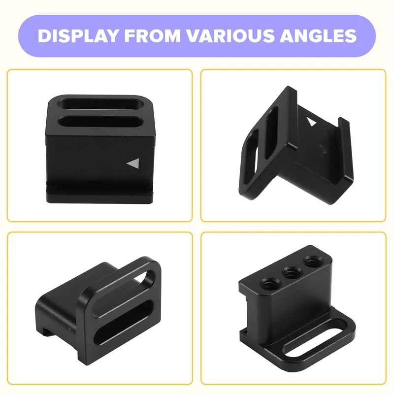 Best-Cold Shoe Mount Adapter 90° Degree Angle For DSLR Camera Cold Shoe Base