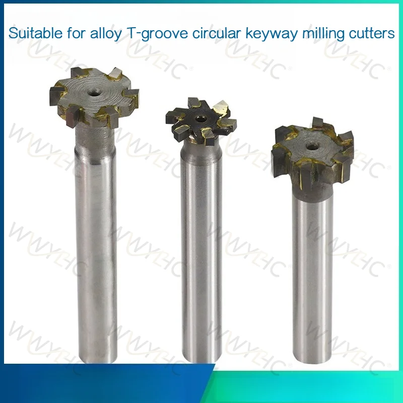 Fit Metal Machining Work, Tungsten Steel T-Groove Cutter White Steel T Milling Bit Semi-Circular Keyway Groove Cutting Tools