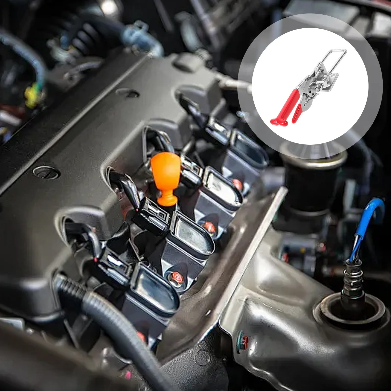 

T-Handle Draw Latches Rubber Car Hood Catch For Toolboxes Freezer Latch Keep Door Closed Flexible Shock-Proof Elastic