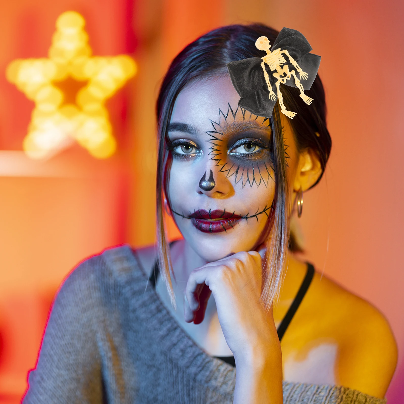 

Skull Hairpin Lightweight Halloween Hair Accessories For Women Halloween Party Decoration Goth Accessories for Women