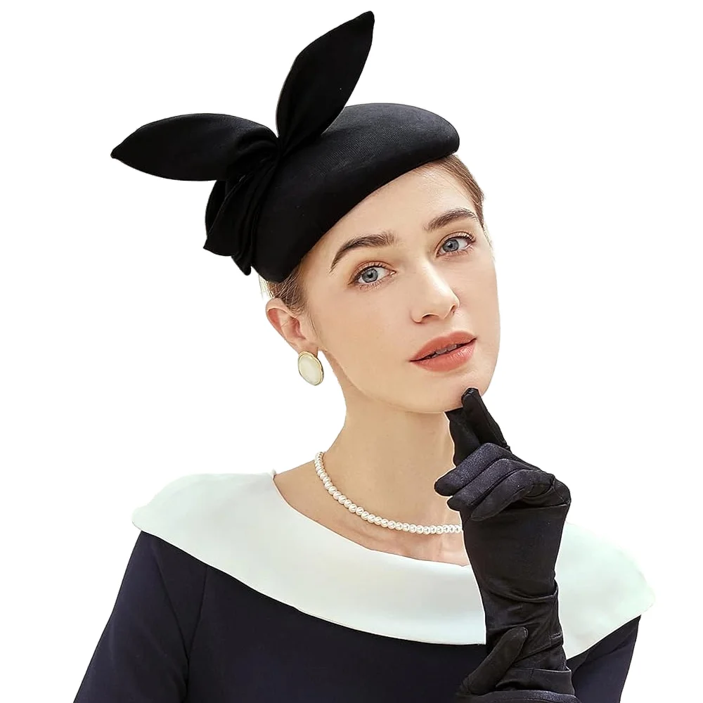 

Fascinator Hats for Women Tea Party Rabbit Ear Hats Fascinators Kentucky Headband Derby Hat Wedding Fedoras Church Formal Caps