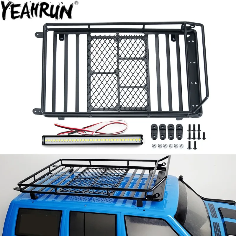

1/10 Scale RC Crawler Roof Rack, Universal Luggage Carrier for RC Trail Truck, No Light Roof Cargo Basket for 1/10 RC Car