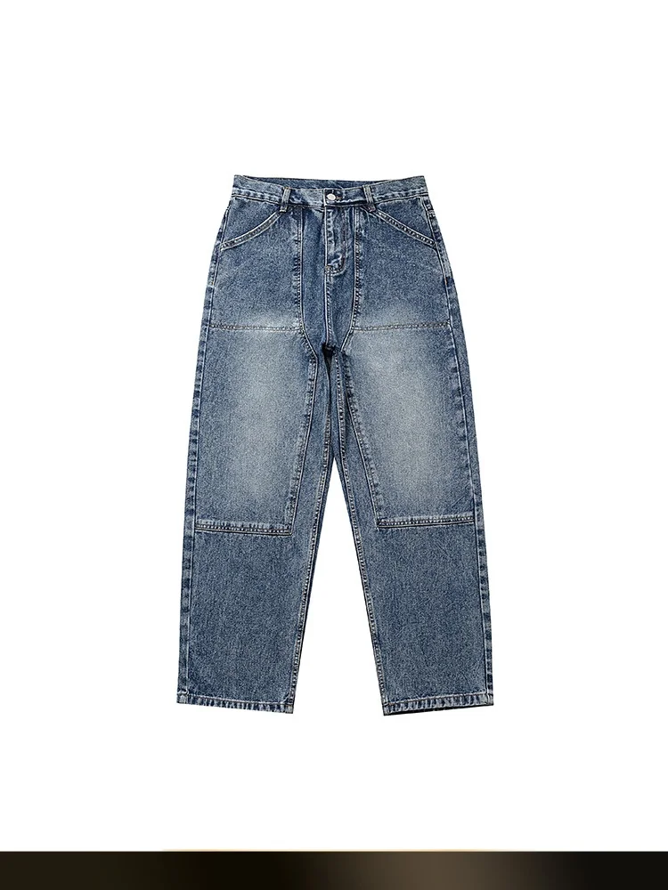 

Ретро-джинсы в американском стиле, свободные повседневные универсальные прямые джинсы для весны, новые, для пар, из хлопка