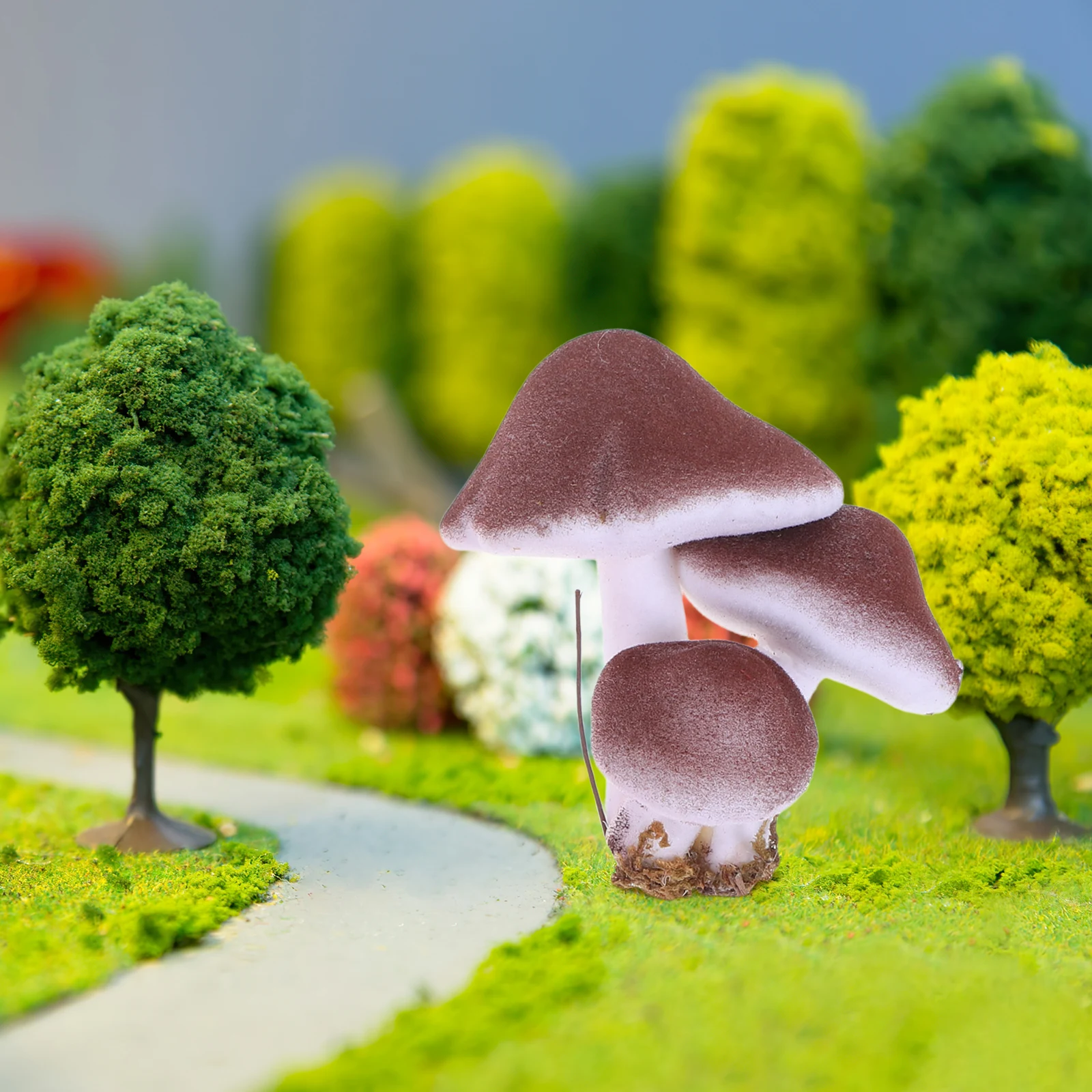 

6pcs Simulated Mushroom Decoration Artificial Foam Mushrooms for Home Office Wedding Decor Faux Froth Mushroom Display