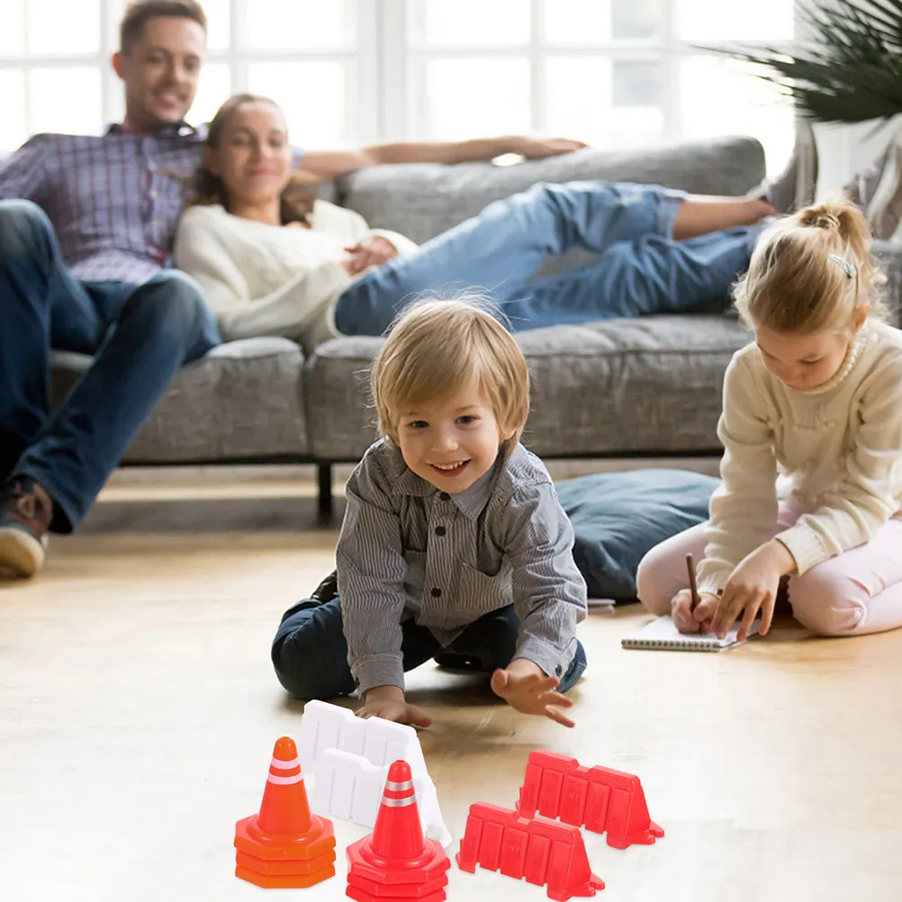 

50Pcs Traffic Signs Educational Set Mini Simulation Roadblocks for Kids Cognitive Development Safety Teaching Aids Traffic Cones