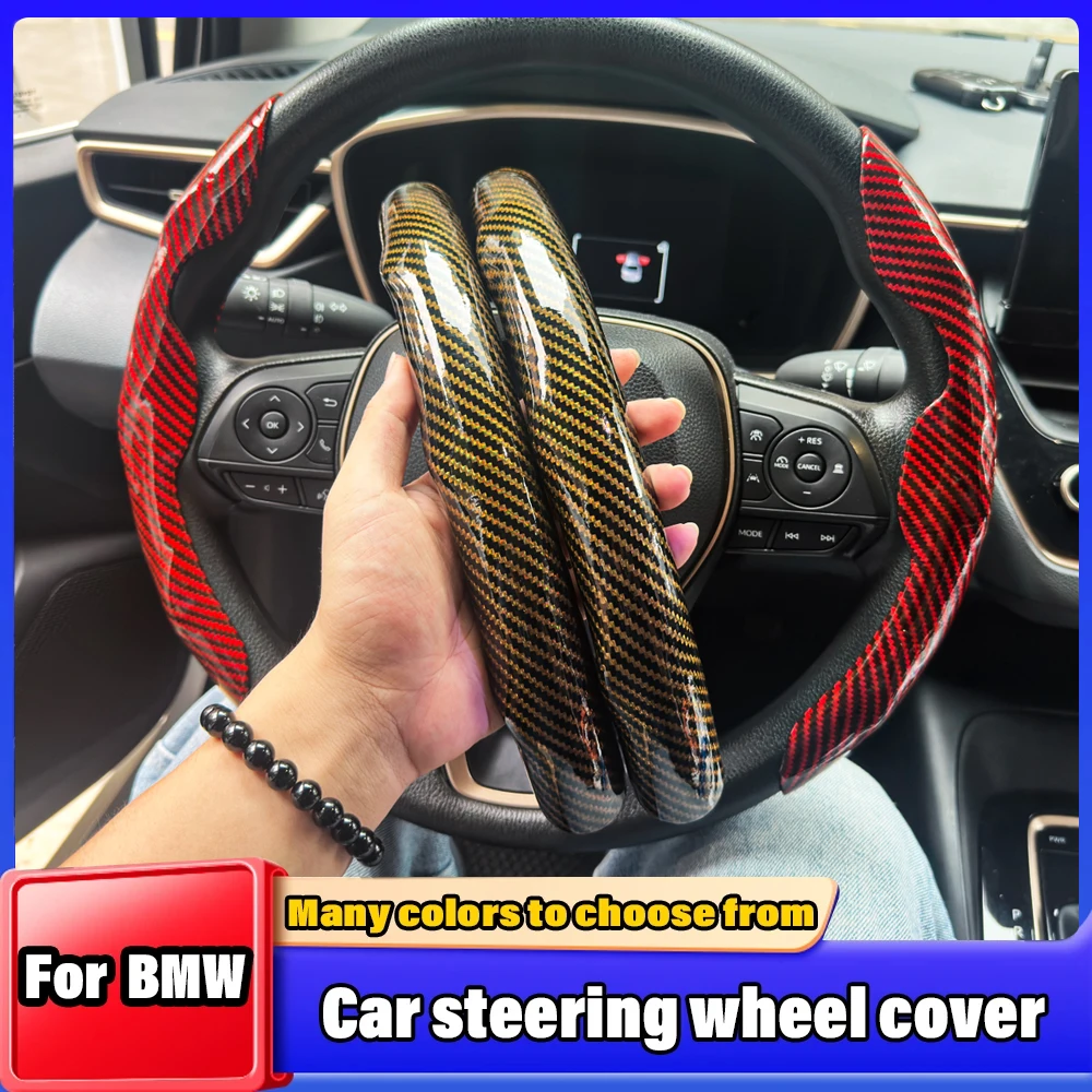 Car Steering Wheel Cover 38cm For Bmw Series 1 3 5 X1 X3 X5 E39 E46 E60 E90 E92 G20 G30 F10 F11 F15 F20 F21 F30 F31 F32 F36 F40