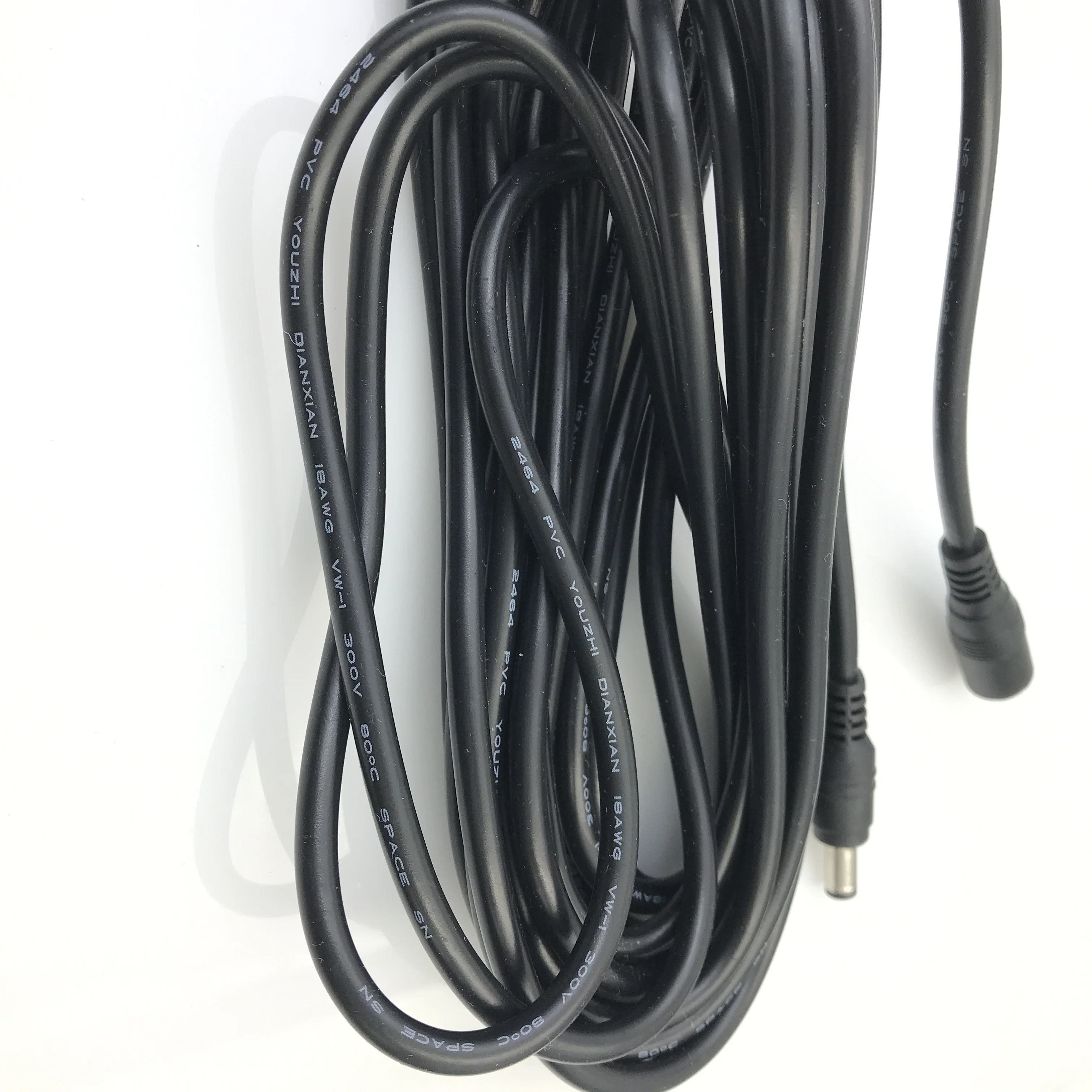 

18AWG DC Power Plug 5.5 x 2.1mm Male To 5.5 x 2.1mm Female CCTV Adapter Connector Cable 12V 10A Power Extension Cords 0.5m/1.5m