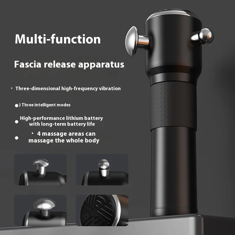 Full Body Massage Multi-function Fascia Release Instrument with 3 Gear Three-dimensional High-frequency Vibration 4 Massage Area