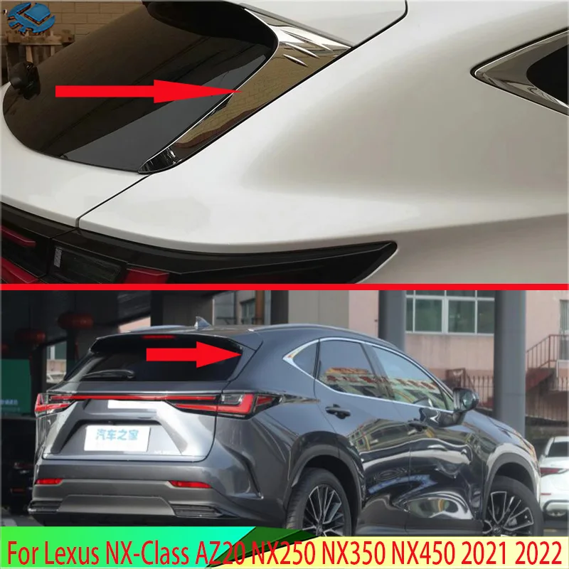 For Lexus NX-Class AZ20 NX250 NX350 NX450 2021 2022 Stainless Steel Side Door Rear View Window Spoiler Cover Trim Insert Garnish